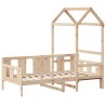Lit de jour avec toit sans matelas 90x200 cm bois massif 