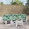 Coussins de palette lot de 5 motif de feuilles tissu 