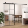Porte coulissante Noir 102,5x205 cm Verre ESG et aluminium 