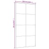 Porte coulissante Noir 102,5x205 cm Verre ESG et aluminium 