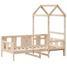 Lit de jour avec toit sans matelas 90x190 cm bois massif 