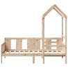 Lit de jour avec toit sans matelas 90x190 cm bois massif 