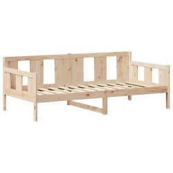 Lit de jour avec toit sans matelas 90x190 cm bois massif 