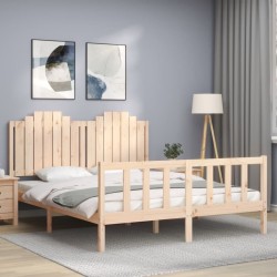 Cadre de lit sans matelas 160x200 cm bois massif de pin 
