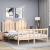 Cadre de lit sans matelas 160x200 cm bois massif de pin 