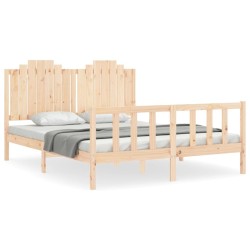 Cadre de lit sans matelas 160x200 cm bois massif de pin 