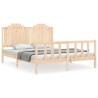 Cadre de lit sans matelas 160x200 cm bois massif de pin 