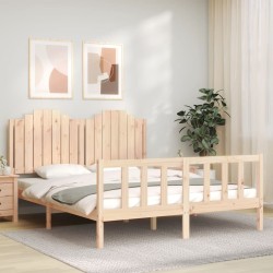 Cadre de lit sans matelas 160x200 cm bois massif de pin 
