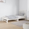 Lit coulissant sans matelas blanc 2x(90x190) cm 