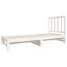 Lit coulissant sans matelas blanc 2x(90x190) cm 