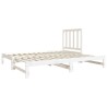Lit coulissant sans matelas blanc 2x(90x190) cm 