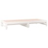 Lit coulissant sans matelas blanc 2x(90x190) cm 
