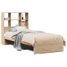 Lit bibliothèque sans matelas 90x190 cm bois de pin massif 