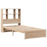 Lit bibliothèque sans matelas 90x190 cm bois de pin massif 