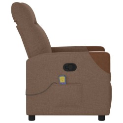Fauteuil de massage inclinable Marron Tissu 
