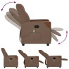 Fauteuil de massage inclinable Marron Tissu 
