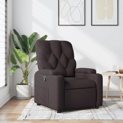 Fauteuil inclinable Marron foncé Tissu 