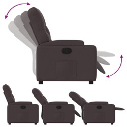 Fauteuil inclinable Marron foncé Tissu 