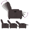 Fauteuil inclinable Marron foncé Tissu 