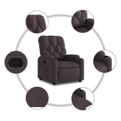 Fauteuil inclinable Marron foncé Tissu 