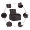 Fauteuil inclinable Marron foncé Tissu 