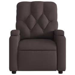 Fauteuil inclinable Marron foncé Tissu 