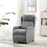 Fauteuil inclinable en tissu gris clair 