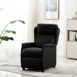 Fauteuil inclinable en tissu noir 