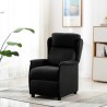 Fauteuil inclinable en tissu noir 