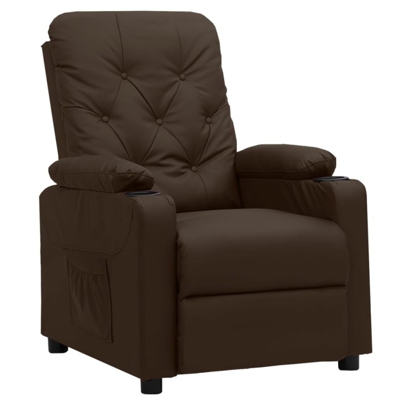 Fauteuil inclinable Marron Similicuir 