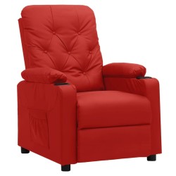 Fauteuil inclinable Rouge bordeaux Similicuir 