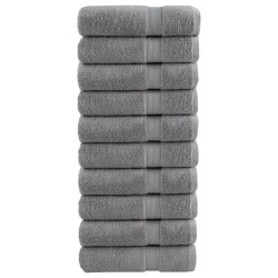 Serviettes de bain de qualité supérieure SOLUND 10 pcs gris 