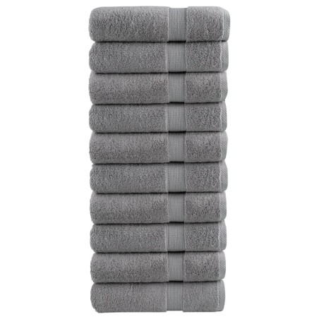 Serviettes de bain de qualité supérieure SOLUND 10 pcs gris 