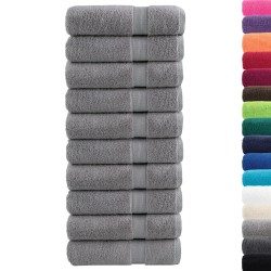 Serviettes de bain de qualité supérieure SOLUND 10 pcs gris 
