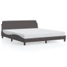 Cadre de lit sans matelas gris 180x200 cm similicuir 