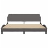 Cadre de lit sans matelas gris 180x200 cm similicuir 