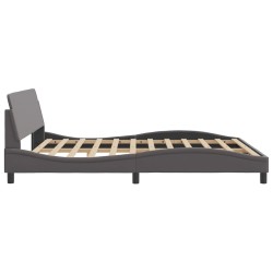 Cadre de lit sans matelas gris 180x200 cm similicuir 