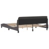 Cadre de lit sans matelas gris 180x200 cm similicuir 