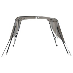 Toit bimini à 3 arceaux parois latérales 183x(137-152)x137 cm 