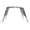Toit bimini à 3 arceaux parois latérales 183x(137-152)x137 cm 