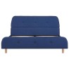 Cadre de lit sans matelas bleu tissu 140x200 cm 