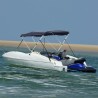Toit bimini à 3 arceaux parois latérales 183x(154-167)x137 cm 
