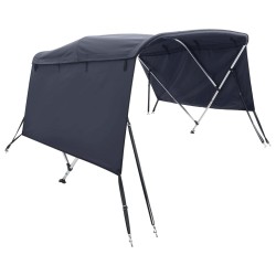 Toit bimini à 3 arceaux parois latérales 183x(154-167)x137 cm 