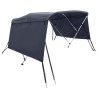 Toit bimini à 3 arceaux parois latérales 183x(154-167)x137 cm 