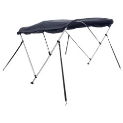Toit bimini à 3 arceaux parois latérales 183x(154-167)x137 cm 