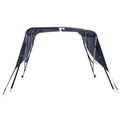 Toit bimini à 3 arceaux parois latérales 183x(154-167)x137 cm 