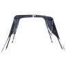 Toit bimini à 3 arceaux parois latérales 183x(154-167)x137 cm 