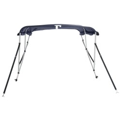 Toit bimini à 3 arceaux parois latérales 183x(154-167)x137 cm 