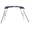 Toit bimini à 3 arceaux parois latérales 183x(154-167)x137 cm 
