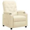 Fauteuil inclinable Crème Similicuir 